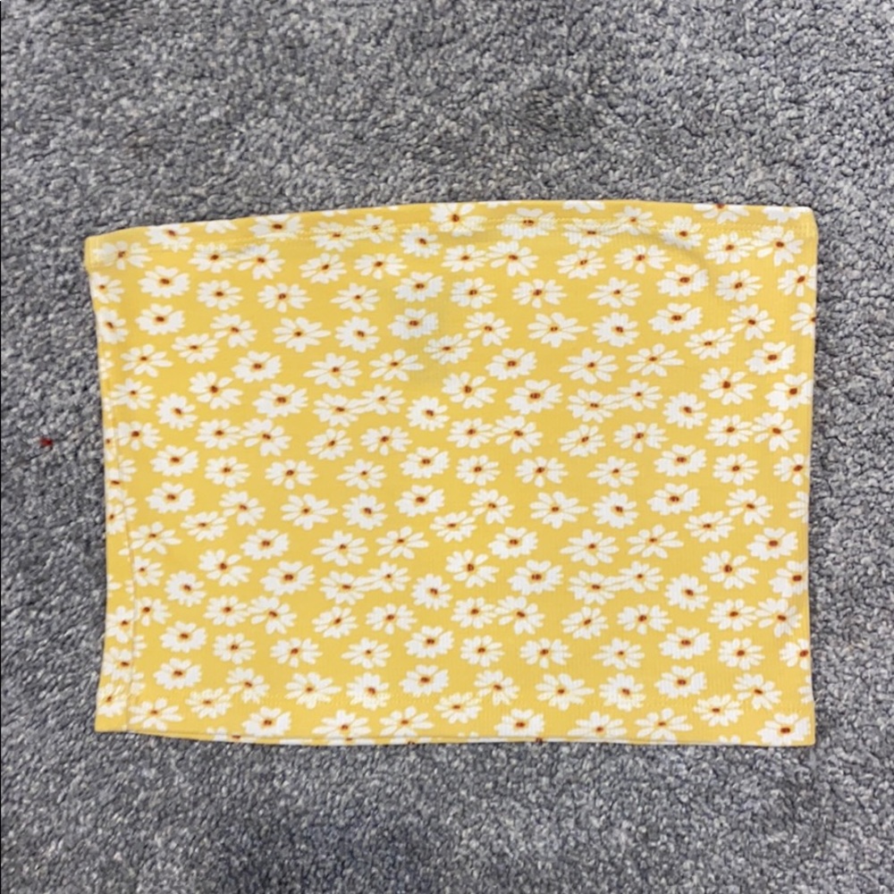 Yellow Floral Tube Top